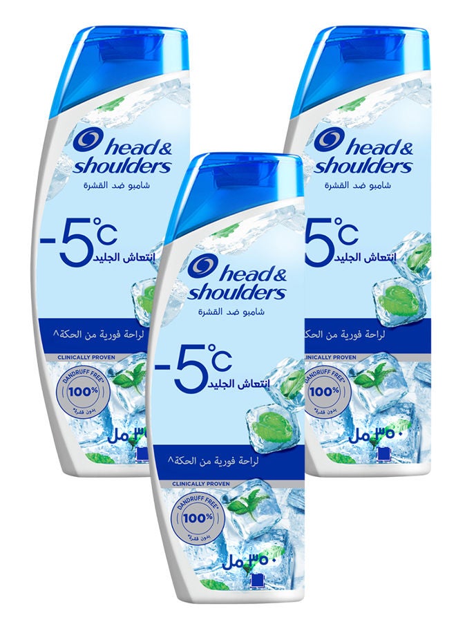 Sub-Zero Freshness Anti-Dandruff Shampoo for All Hair Types 3x350ml